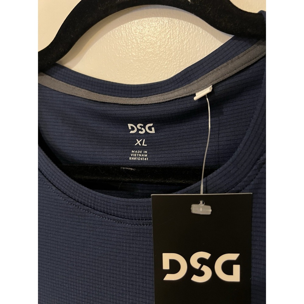 NWT DSG Men's Stride Long Sleeve Run Tee Navy Blue Athletic Size XL Polyester - Picture 2 of 6
